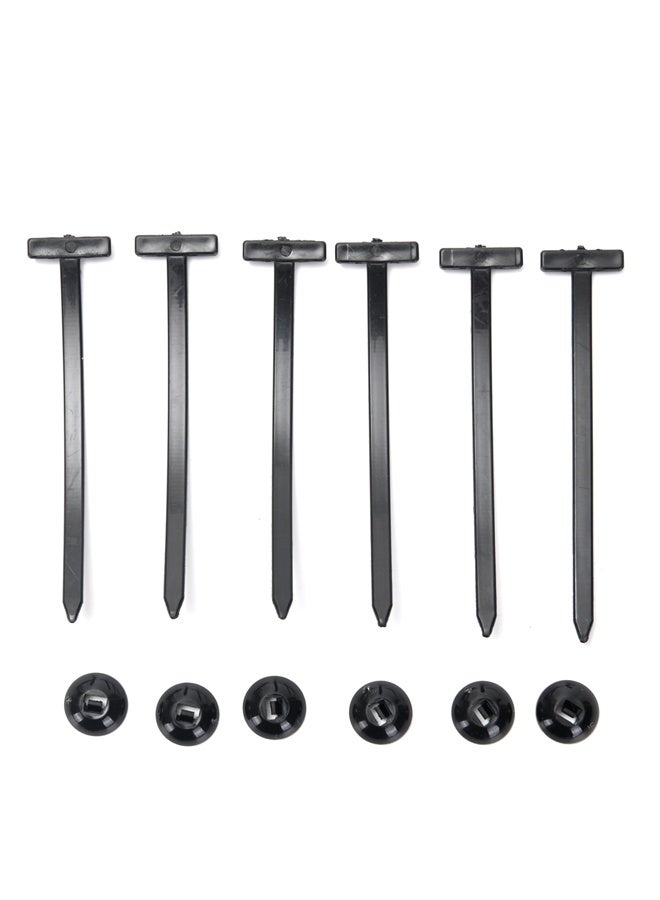 LAWAZIM Automotive Plastic Cable Tie Buckle - 100 Piece - Self-Locking Zip Ties Buckles with Mounting Clips, Black Fasteners for Secure Car Bumper Fender Liner Repair, Wire Bundling & Cable Management - Image 4